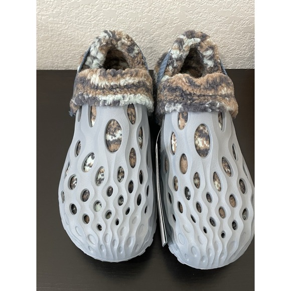 Merrell Men's Size 8 Hydro Moc Snug Shoes Clogs Fur Lined Gorpcore Winter Blue - Picture 2 of 8